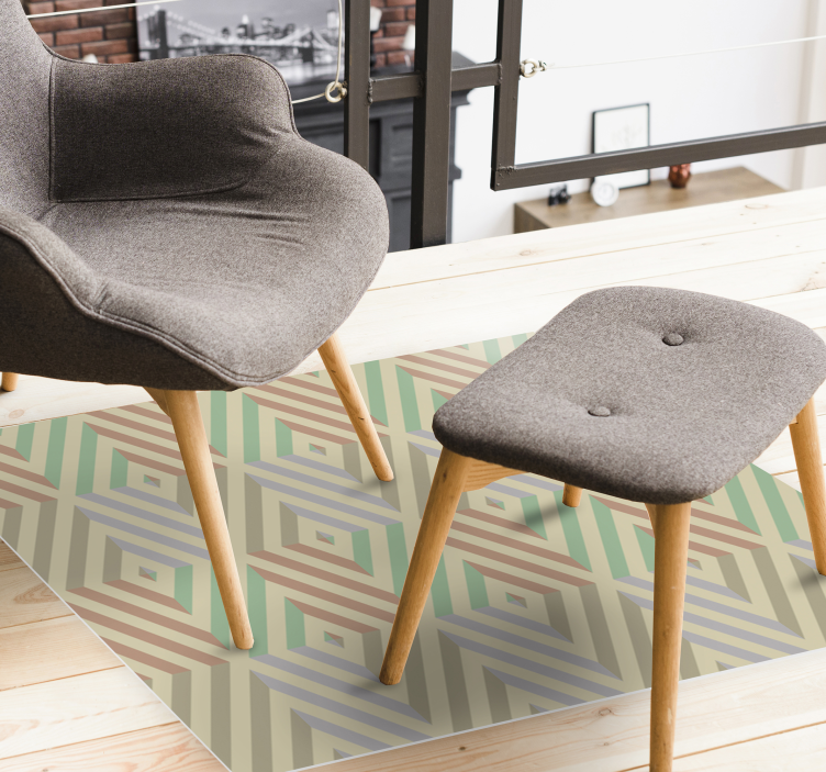 Alfombra vinílica geométrica armonía geométrica - TenVinilo