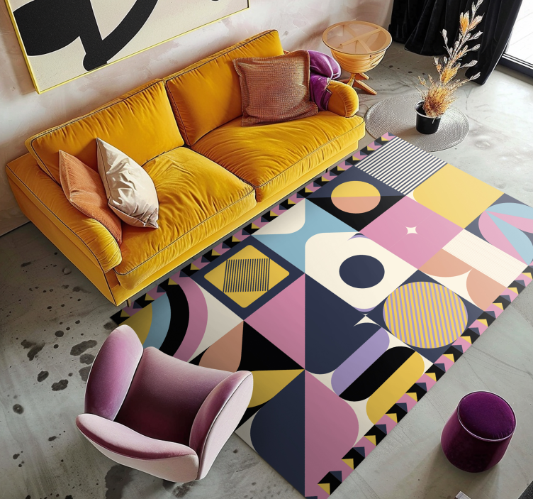 Alfombra de vinilo geométrica Arte geométrico de múltiples figura - TenVinilo