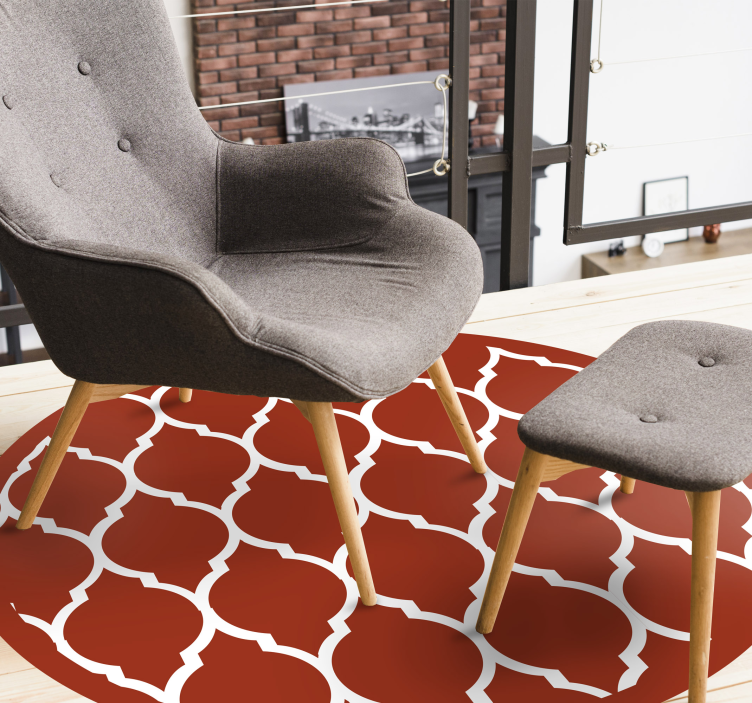 Alfombra vinílica geométrica enrejado geométrico - TenVinilo