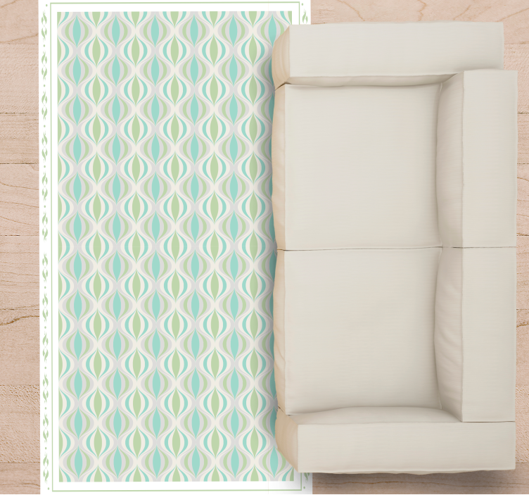 Alfombra vinílica hidráulica motivo curvilíneo - TenVinilo