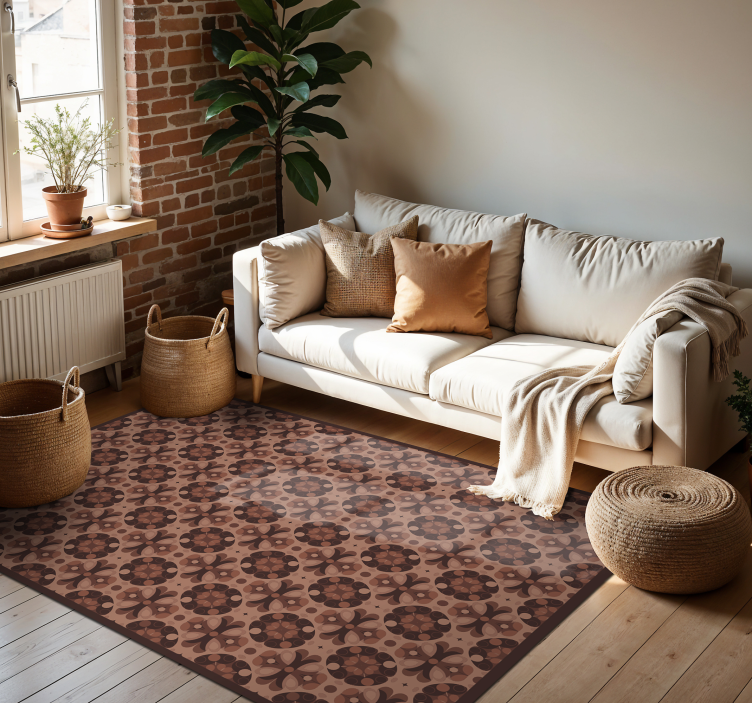 Alfombra vinílica hidráulica mocha mousse - TenVinilo