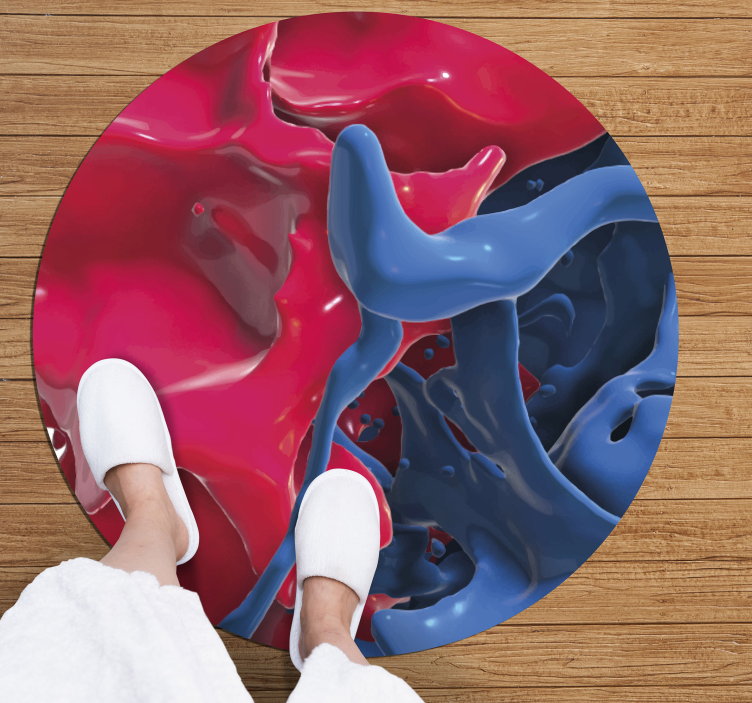 Alfombra vinílica imitación flujo de color abstracto - TenVinilo