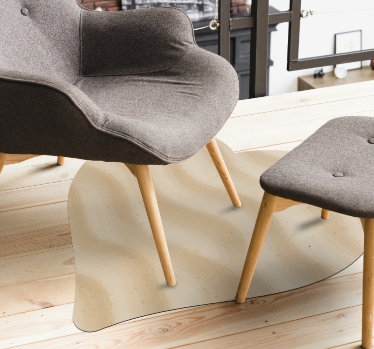 Alfombra vinílica imitación forma de corazón ondulado - TenVinilo