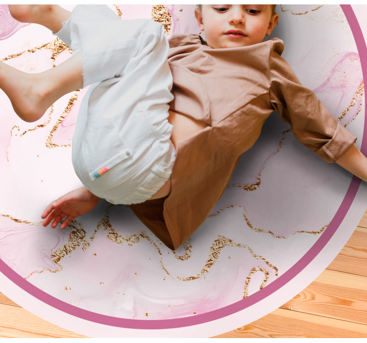 Alfombra vinílica imitación mármol elegante remolino rosa - TenVinilo