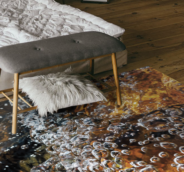 Alfombra vinílica imitación flujo de agua burbujeante - TenVinilo