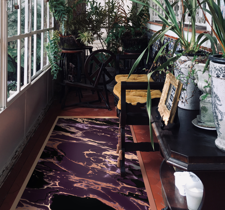 Alfombra vinílica imitación mármol patrón de mármol - TenVinilo