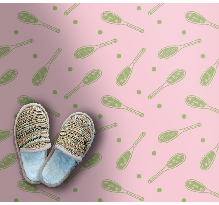 Alfombra vinílica juegos patrón de raqueta - TenVinilo