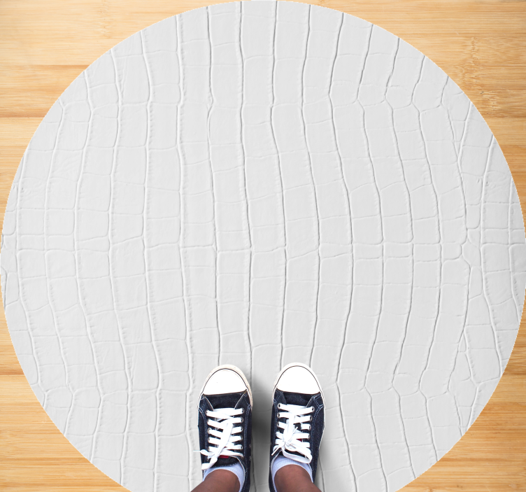 Aflombra vinílica animales patrón de cocodrilo blanco - TenVinilo