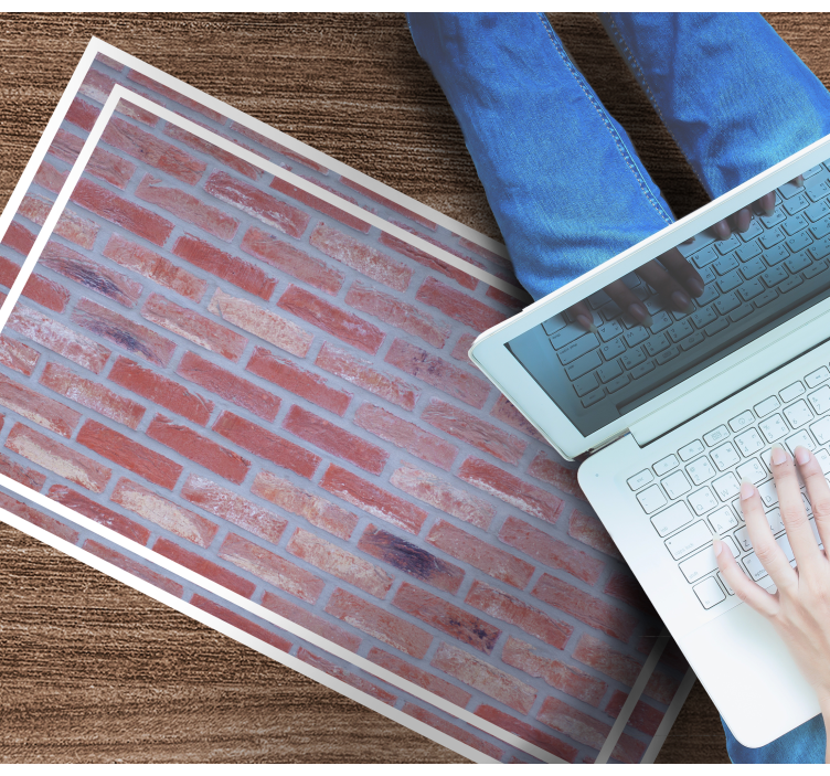 Alfombra vinílica imitación piedra patrón de ladrillo - TenVinilo