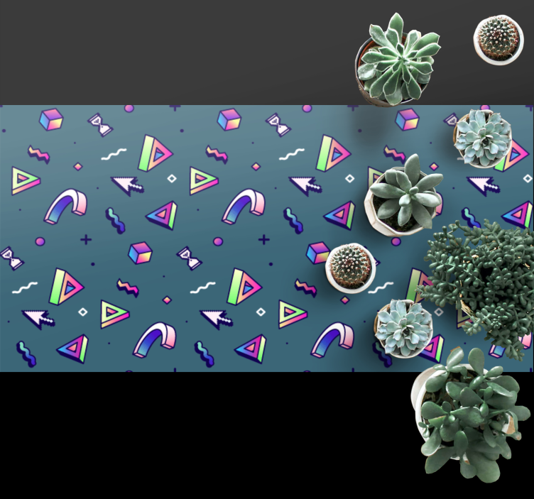 Alfombra vinílica imitación salpicadura de color geométrica - TenVinilo