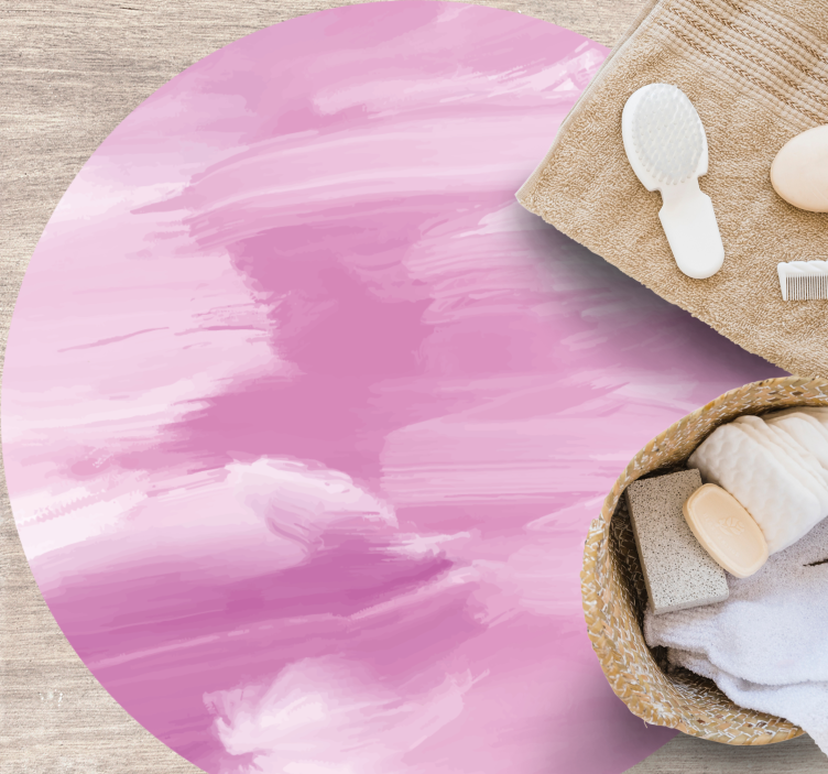 Alfombra vinílica imitación suaves giros de rosa - TenVinilo
