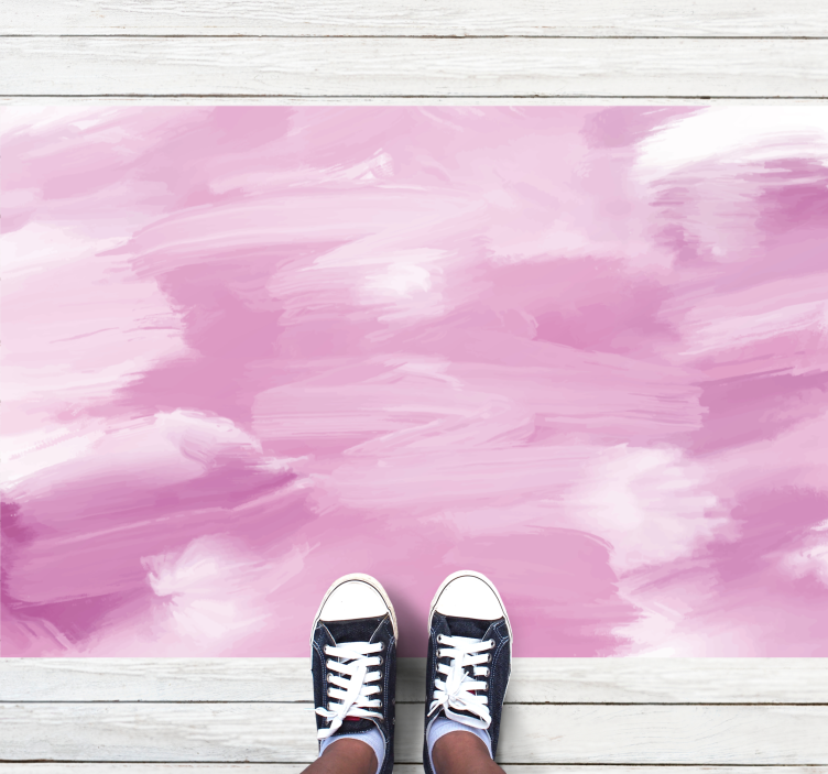 Alfombra vinílica imitación tonos rosa suaves - TenVinilo