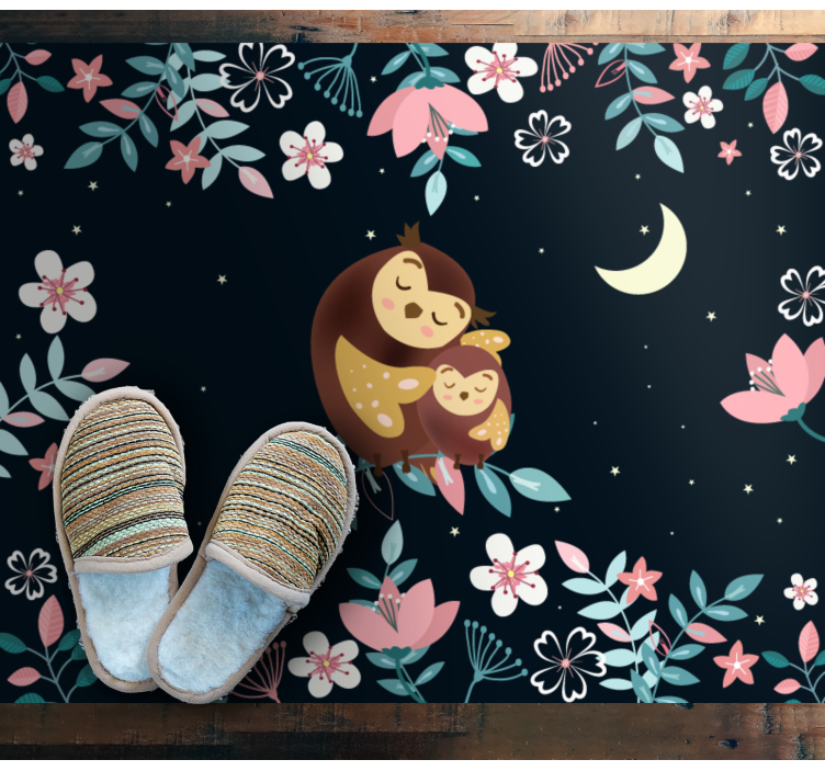 Aflombra vinílica animales amor de mamá búho - TenVinilo