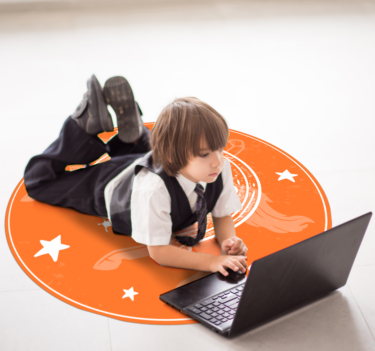 Alfombra vinílica infantil espacio de juego cósmico - TenVinilo