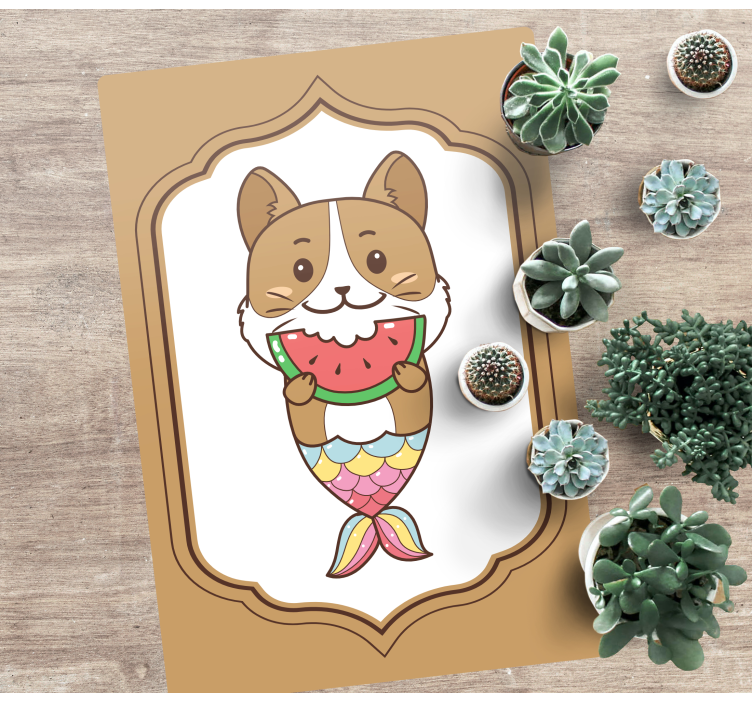 Aflombra vinílica animales lindo personaje de sirena - TenVinilo