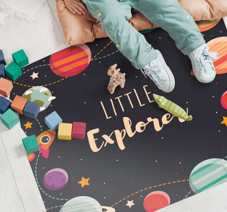 Alfombra vinílica infantil pequeño explorador - TenVinilo