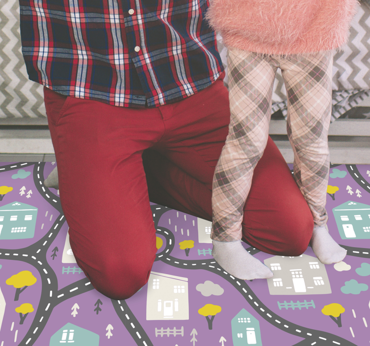 Alfombra de vinilo infantil Playrug city - TenVinilo