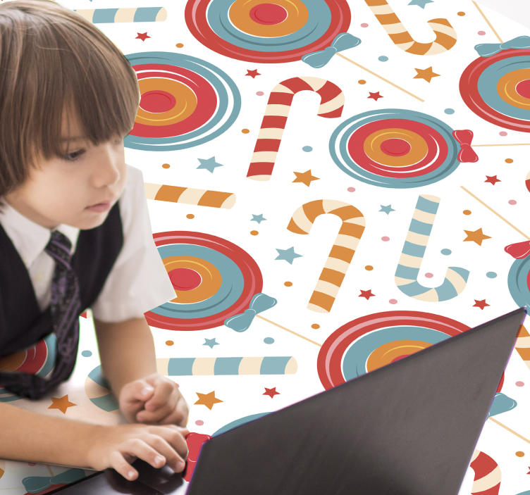 Alfombra vinílica juegos imágenes de la tierra de los dulces - TenVinilo