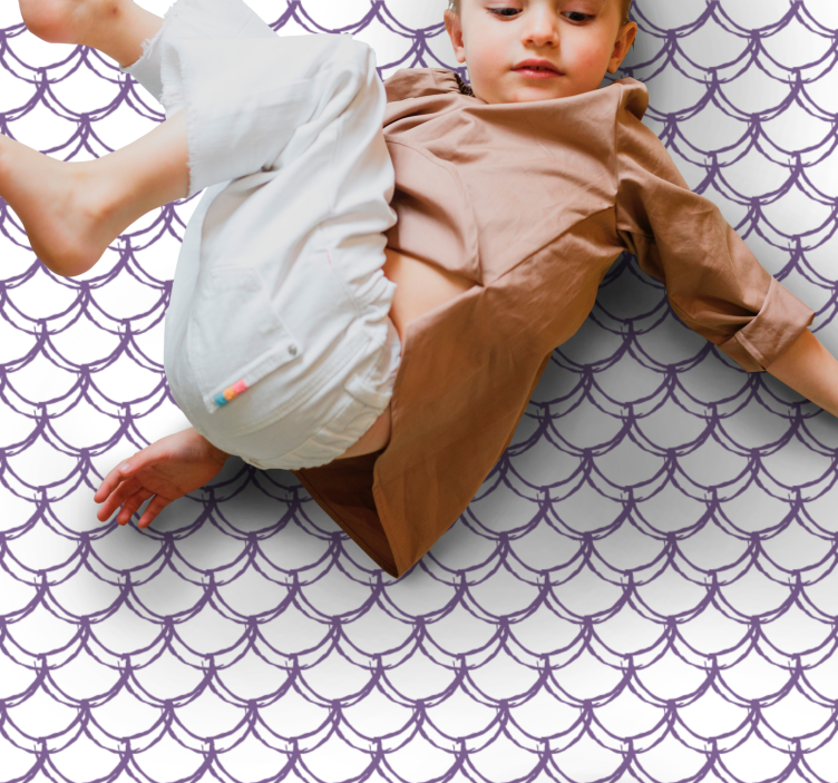 Alfombra vinílica juegos patrón de vieira morada - TenVinilo