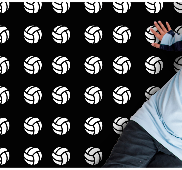 Alfombra vinílica juegos patrón de voleibol - TenVinilo