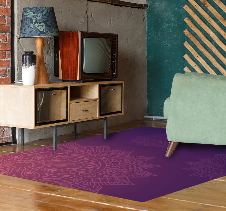 Alfombra vinílica mandala alfombra con estampado de mandalas - TenVinilo