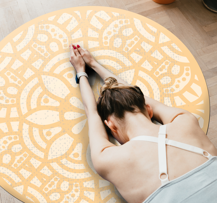 Alfombra vinílica mandala círculo con motivo de mandala - TenVinilo