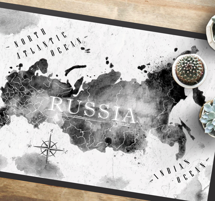 Alfombra de vinilo mapamundi Tarjeta de mapa de urss - TenVinilo