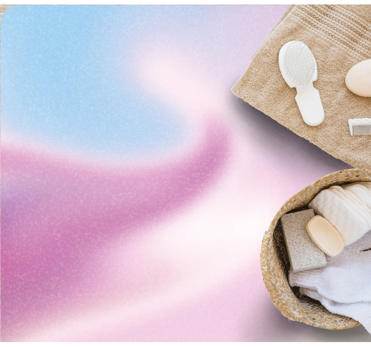 Alfombra vinílica baño capas de degradado - TenVinilo