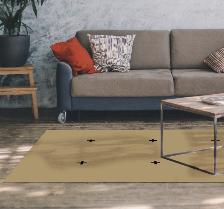 Alfombra vinílica minimalista diseño beige sencillo - TenVinilo