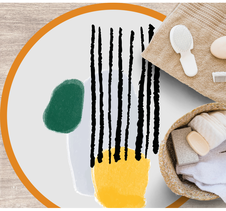 Alfombra vinílica minimalista segmentos de tonos geométricos - TenVinilo