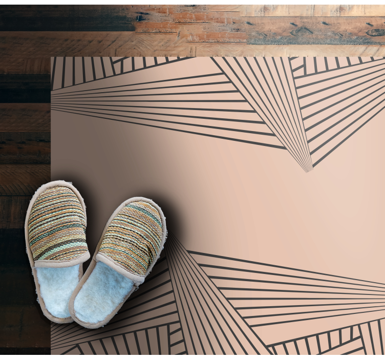 Alfombra vinílica moderna patrón geométrico lineal - TenVinilo