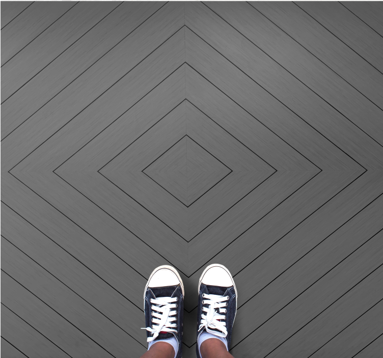 Alfombra vinílica moderna suelo con diseño de diamantes - TenVinilo