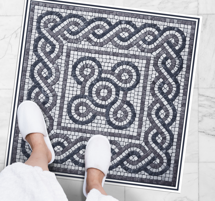 Alfombra vinílica mosaico diseño intrincado del mosaico - TenVinilo