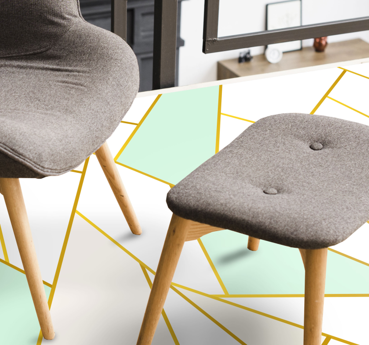 Alfombra vinílica mosaico tinta cobre oro - TenVinilo