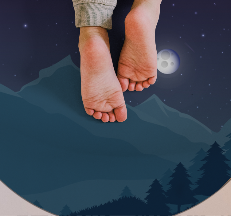 Alfombra vinílica naturaleza anochecer montañoso - TenVinilo