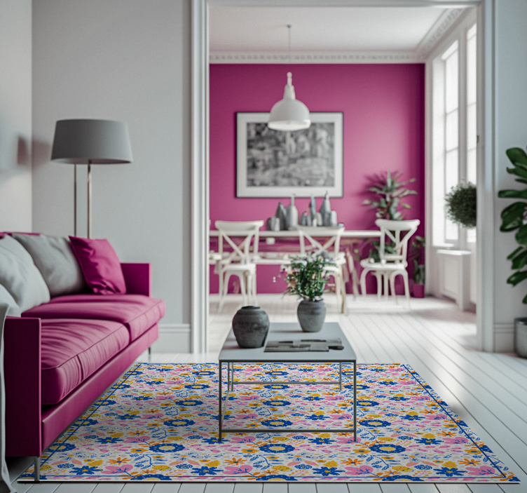 Alfombra vinilo naturaleza primavera Floral - TenVinilo