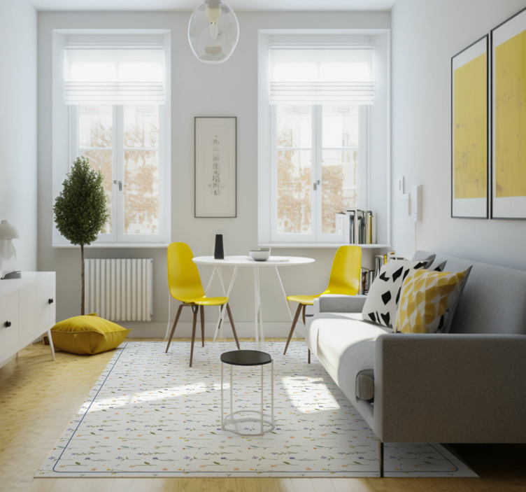 Alfombra vinilo naturaleza ramitas de primavera - TenVinilo