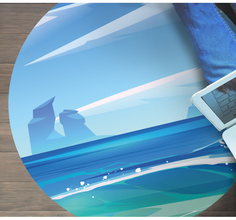 Alfombra vinílica naturaleza serenidad costera - TenVinilo