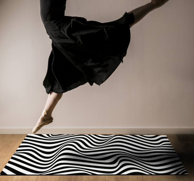 Alfombra vinílica 3D rayas orgánicas - TenVinilo