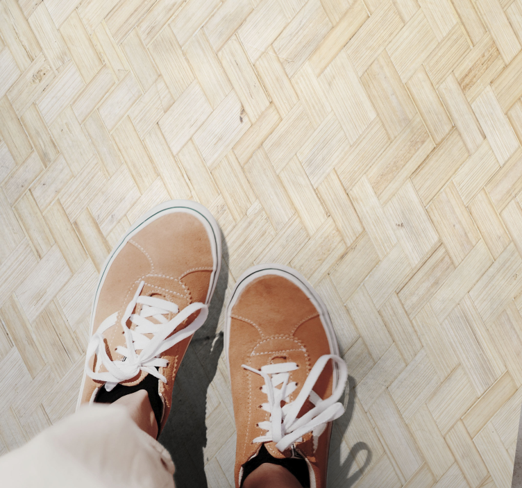 Alfombra vinílica dormitorio madera textura elegante - TenVinilo