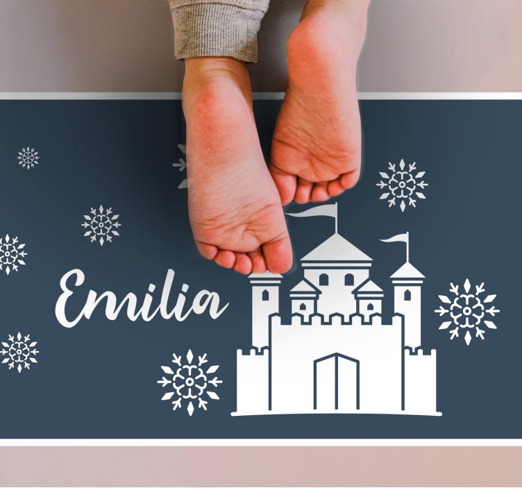 Alfombra vinílica personalizable escena lúdica del castillo - TenVinilo