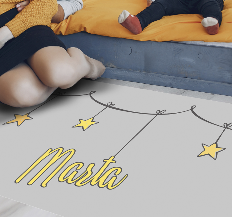 Alfombra vinílica personalizable estrellado personalizado - TenVinilo