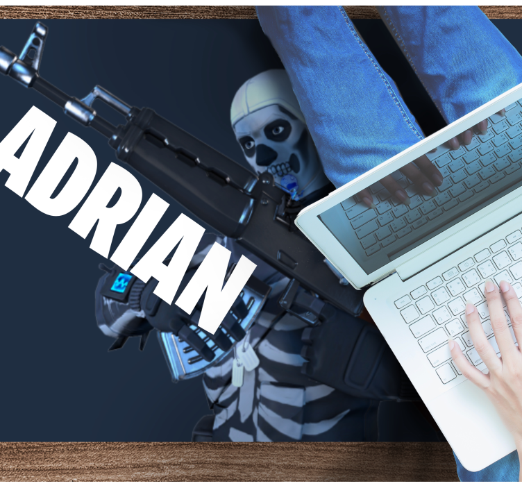 Alfombra vinílica juvenil esqueleto de juego personalizado - TenVinilo