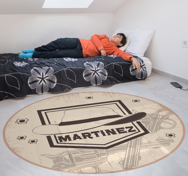 Alfombra vinílica personalizable occidental personalizable - TenVinilo