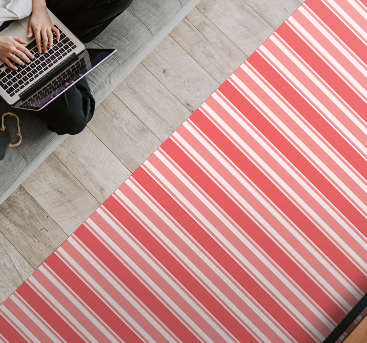 Alfombra vinílica rayas armonía rosa rayada - TenVinilo