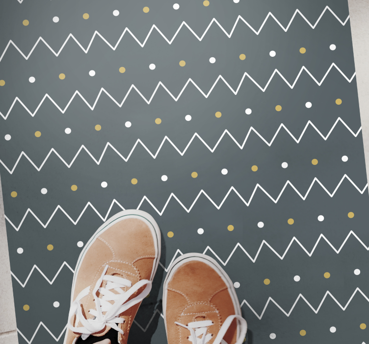 Alfombra vinílica rayas estilo chevron zigzag - TenVinilo