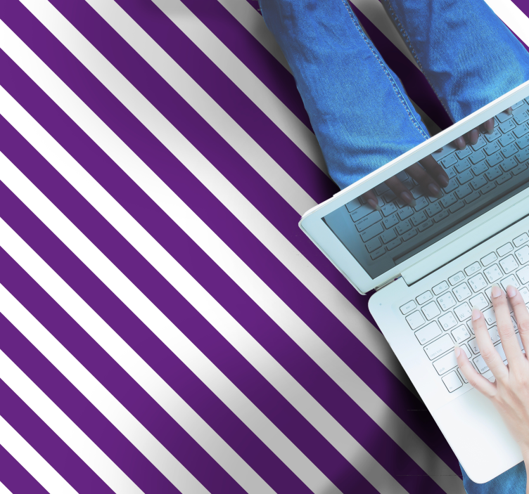 Alfombra vinílica rayas patrón de rayas morado - TenVinilo