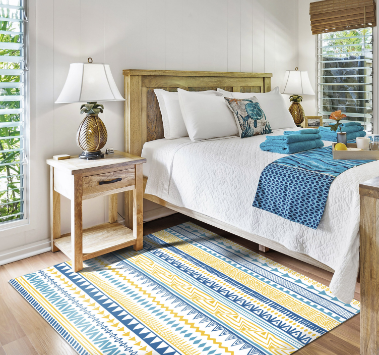 Alfombra vinílica rayas patrones de rayas tribales - TenVinilo