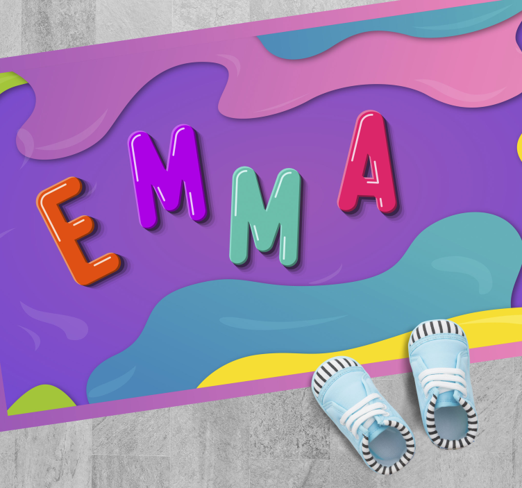 Alfombra vinílica con nombre pintura 3D - TenVinilo