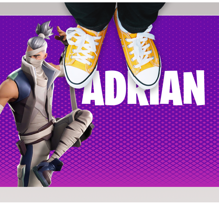 Alfombra vinílica dormitorio Chico ninja de videojuego - TenVinilo